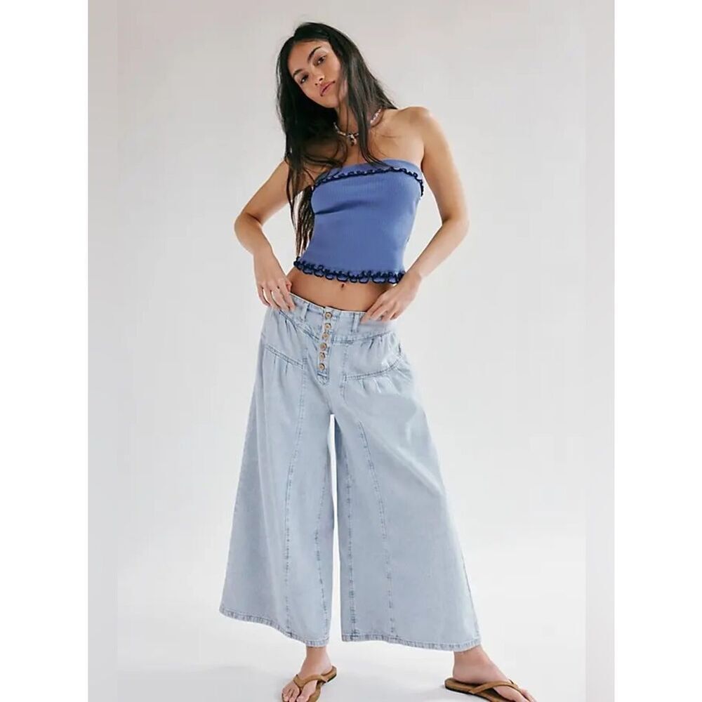 New Free People We The Free Blossom Pull-On Jeans size M